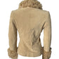 Dolce & Gabbana Fall 2001 Shearling Trim Coat with Tie Closures