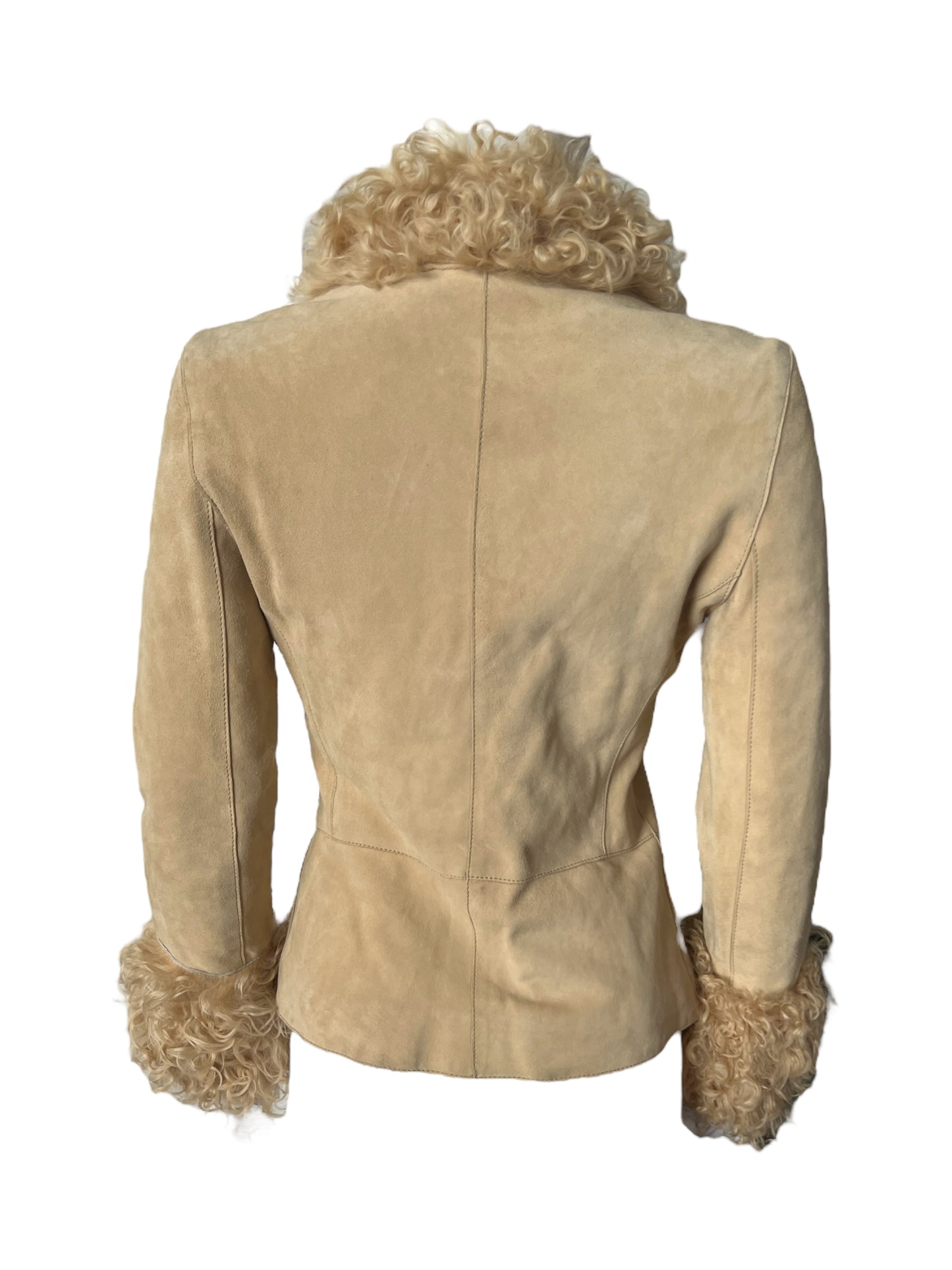 Dolce & Gabbana Fall 2001 Shearling Trim Coat with Tie Closures