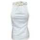 Ralph Lauren VIntage Beaded Ruffle Tank - White