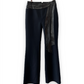 Gianni Versace 90s Wool + Snakeskin Sheer Mesh Cutout Pants