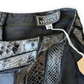 Gianni Versace FW2000 Wool + Snakeskin Sheer Mesh Cutout Pants