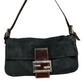 Fendi Baguette Bag - Black Suede