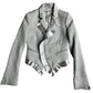 Mihara Yasuhiro Silver Pleated Trim Wool Blazer