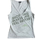 Dolce & Gabbana Shopping Makes Me Feel Better Beaded Tank