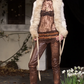 Dolce & Gabbana Fall 2001 Shearling Trim Coat with Tie Closures