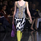 Dolce & Gabbana FW2003 B/W Lace-Up Midi Skirt