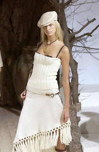 Dolce & Gabbana FW2002 Cream Wool Skirt