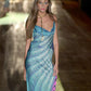 Roberto Cavalli SS2001 Psychedelic Print Nylon Dress