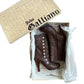 Vintage John Galliano Brown Leather Boots with Button Details