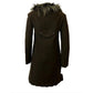 Maurizio Pecoraro 100% Cashmere Peacock Feather Collar Scalloped Coat