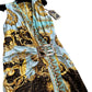 Fendace Versace Fendi SS Collaboration Sleeveless Monogram V Neck Wrap Dress