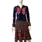 90s/00s Blumarine Floral Plaid Set