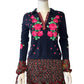 90s/00s Blumarine Floral Plaid Set