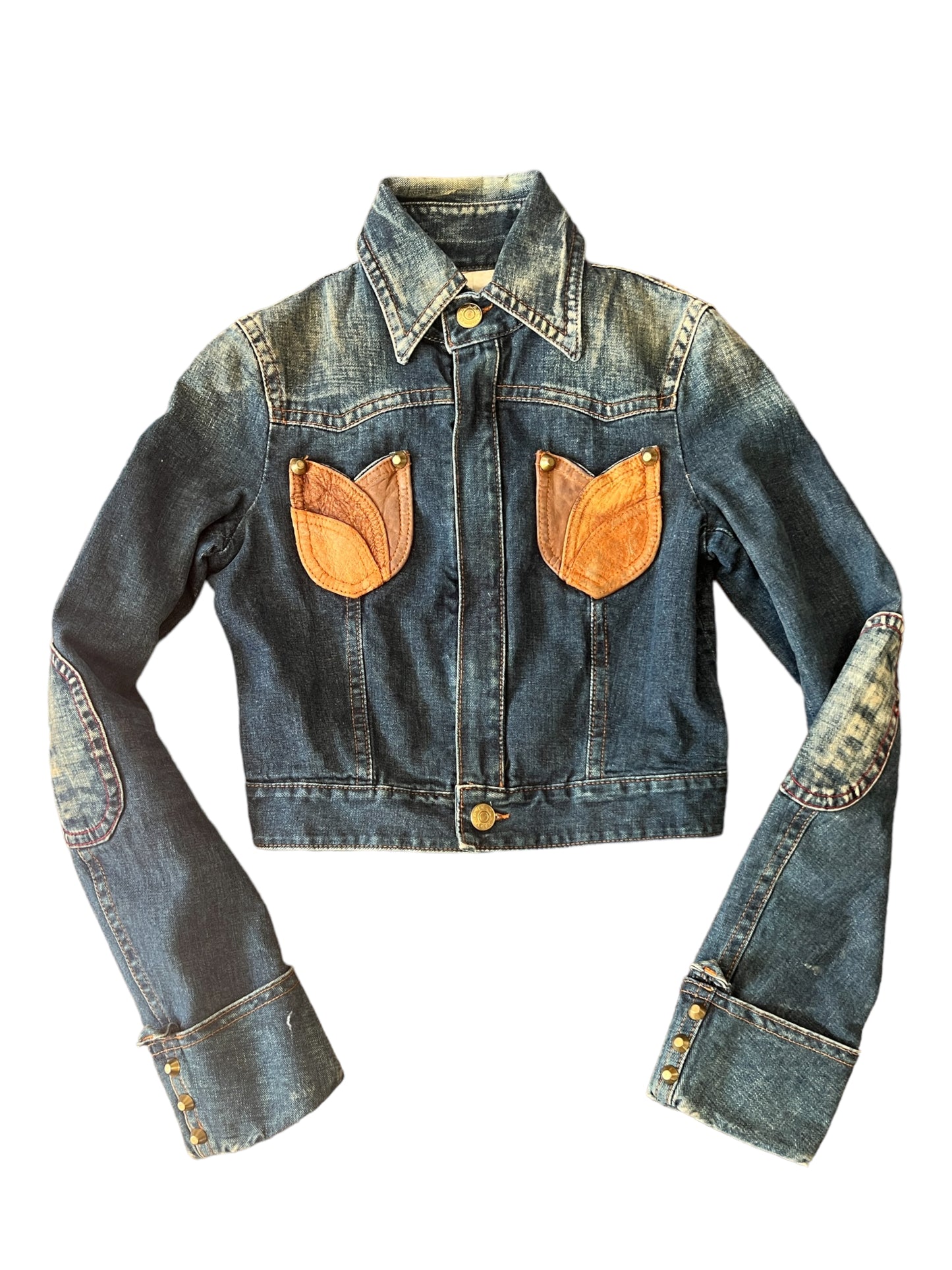 Dsquared2 Fall Winter 2004 Cropped Denim Riding Jacket