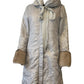 Blumarine Mid Length Puffer Coat with Fur Trim
