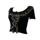 Blumarine Knit Sweater with 100% Silk Polka Dot Trim