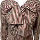 Vivienne Westwood Striped Bow Tie Collared Blouse