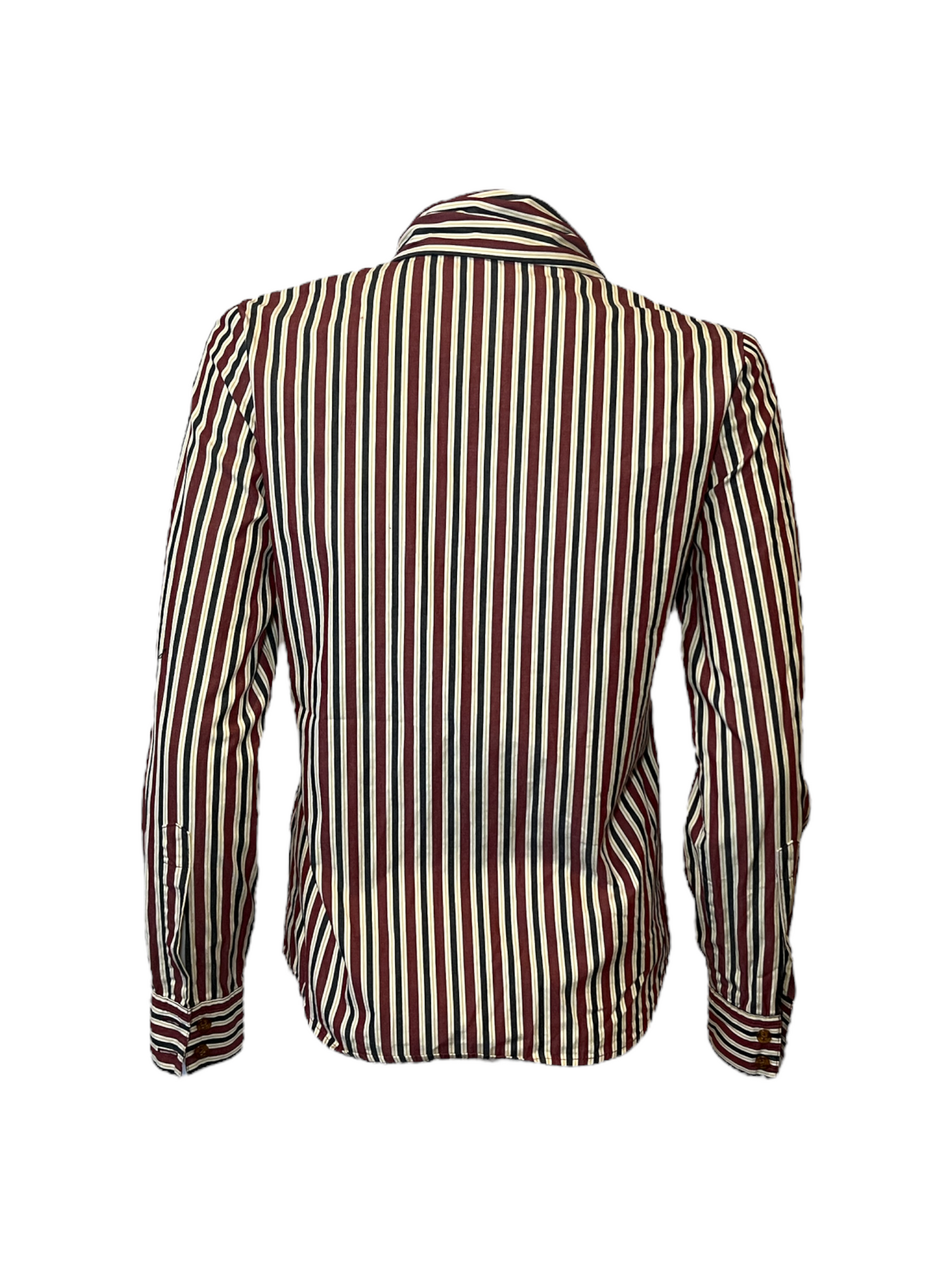 Vivienne Westwood Striped Bow Tie Collared Blouse
