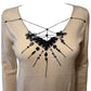 Krizia Beaded Cashmere Cream Sweater