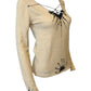 Krizia Beaded Cashmere Cream Sweater