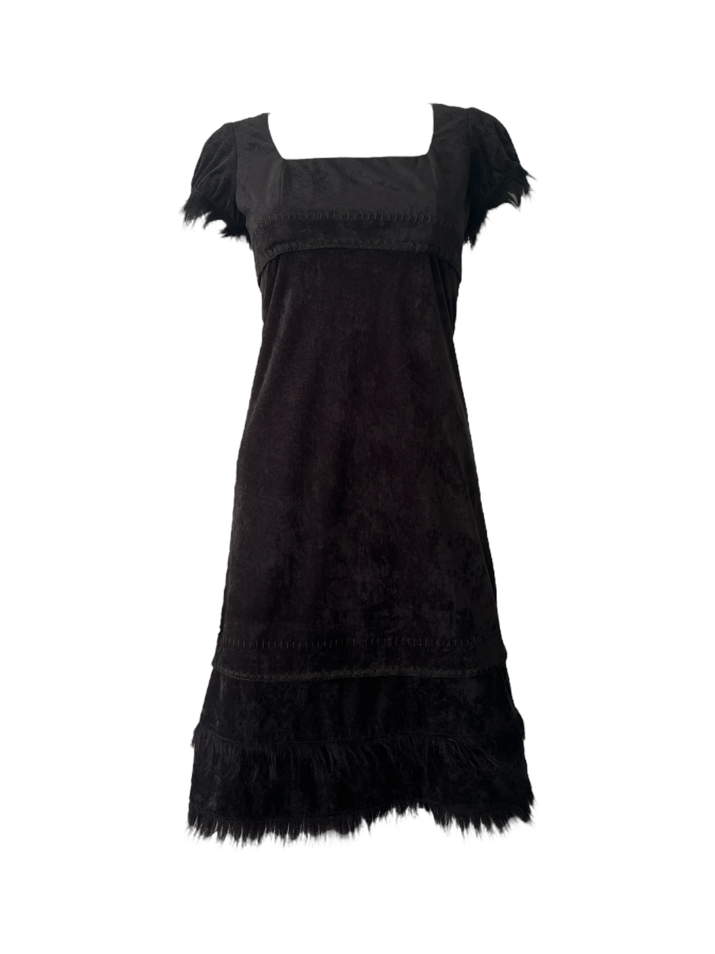 Anna Sui Fall 1998 Faux Fur Dress