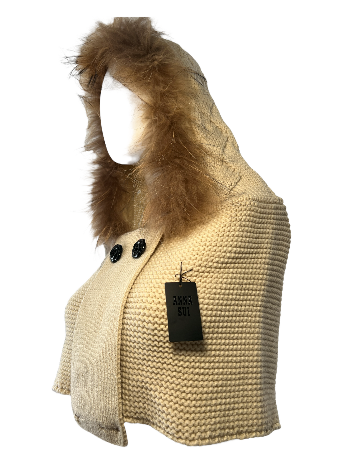 Anna Sui Cream Knit Hood