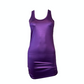 5351 Purple Metallic Ruched Party Dress
